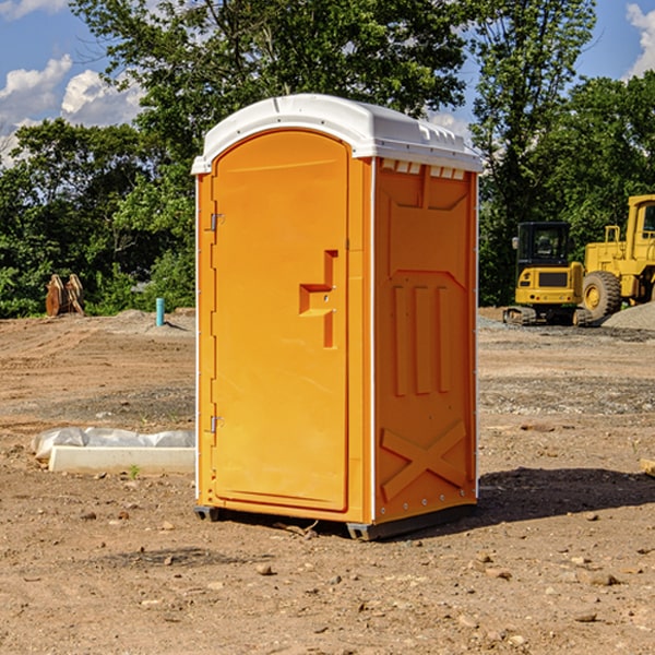 how often are the portable toilets cleaned and serviced during a rental period in Gorham